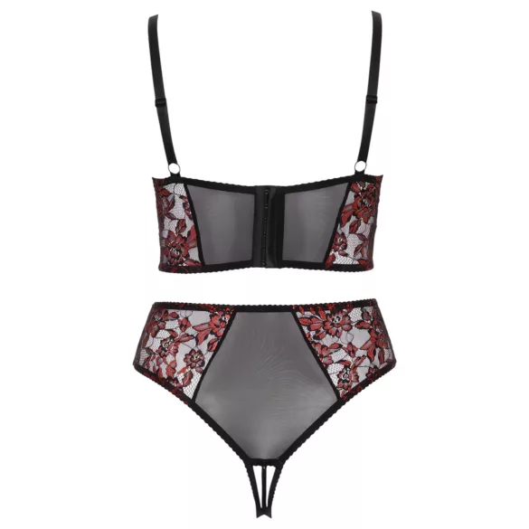 Cottelli Plus Size - set lenjerie sexy - mărime mare - roșu - 90C/XL