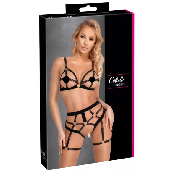 Cottelli - set hamuri pentru corp 2 piese - negru - L