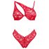 Set lenjerie Atenica Obsessive - cruciș roșu seducător