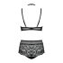 Obsessive Elizenes - set sutien transparent cu model (negru)