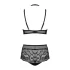 Obsessive Elizenes - set sutien transparent cu model (negru) - L/XL