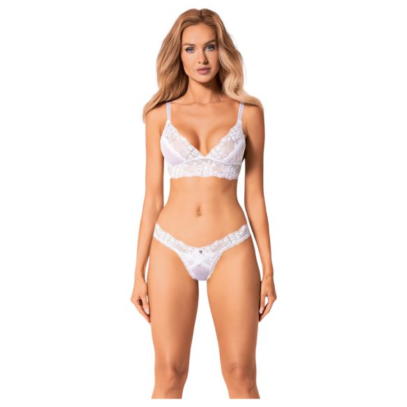 Set Obsessive Heavenlly - sutien dantelat (alb) - M/L
