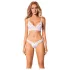 Obsessive - Set lenjerie sexy cu dantelă - sutien și chiloț - alb