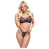 Cottelli Party - set lenjerie cu sutien tip corset - negru - 80B/M