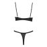 Set sultan: sutien cu șireturi, negru - Perfect pentru petreceri! - 80B/M
