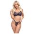 Set sultan: sutien cu șireturi, negru - Perfect pentru petreceri! - 80C/M