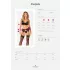 Obsessive Chemeris - set de sutien cu portjartier (negru) - XL/XXL
