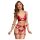 Cottelli Bondage - Set sutien lucios și cătușe pentru mâini (roșu) - L