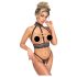 Set seducător cu lanțuri - Abierta Fina (negru)