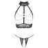 Set seducător cu lanțuri - Abierta Fina (negru) - M