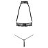 Set seducător cu lanțuri - Abierta Fina (negru) - L