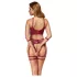 Cottelli Bondage - set sutien cu bretele încrucișate - roșu