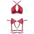 Cottelli Bondage - set sutien cu bretele încrucișate - roșu - L