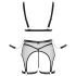 Cottelli Bondage - set transparent plase cu lanțuri (negru) - M