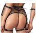Cottelli Bondage - set transparent plase cu lanțuri (negru) - M
