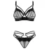 Obsessive - set lenjerie cu sutien cu bretele - negru - L/XL