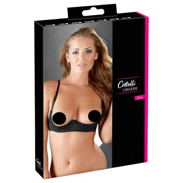 Cottelli - Sutien tip balconette - negru - 80B