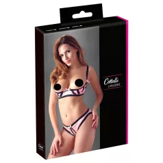 Cottelli - set lenjerie cu sutien decupat - dungi
