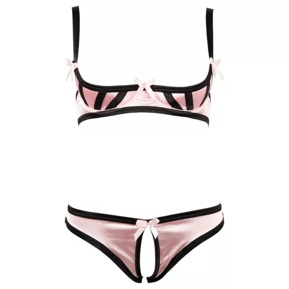 Cottelli - set lenjerie cu sutien decupat - dungi - 80B/M