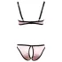 Cottelli - set lenjerie cu sutien decupat - dungi - 80B/M