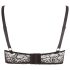 Cottelli Plus Size - sutien cu bretele și inel (negru)