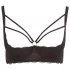 Cottelli Plus Size - sutien tip harness cu inele (negru) - 95E