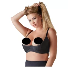   Cottelli Plus Size - sutien tip balconette cu întărituri - negru