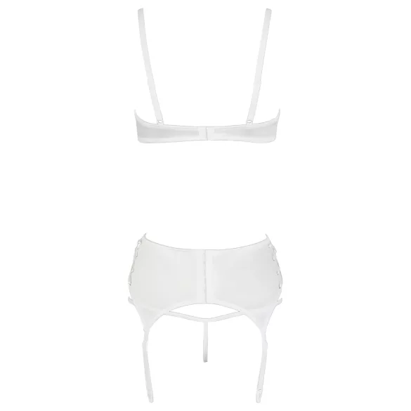 Cottelli - set bustier cu dantelă și șnur - alb