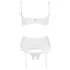 Cottelli - set bustier cu dantelă și șnur - alb - 80B/M