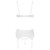 Cottelli - set bustier cu dantelă și șnur - alb - 80B/M