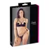 Cottelli - sutien cu bretele și inele, tanga - negru - 80B/M