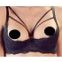 Cottelli - sutien cu bretele și inele, tanga - negru - 80B/M
