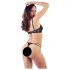 Cottelli - sutien cu inele și tanga negru seducător - 80C/M