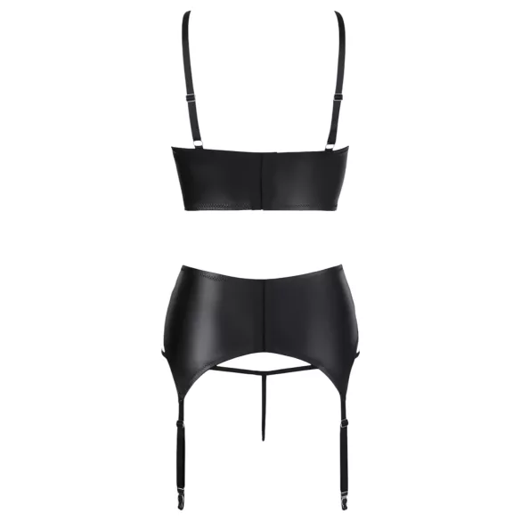 Abierta Fina - set lenjerie sexy cu bretele și dantelă - negru - 85C/L