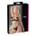 Cottelli - Set satinat cu lanțuri și strasuri pentru susținere bust (negru) - 85B/L