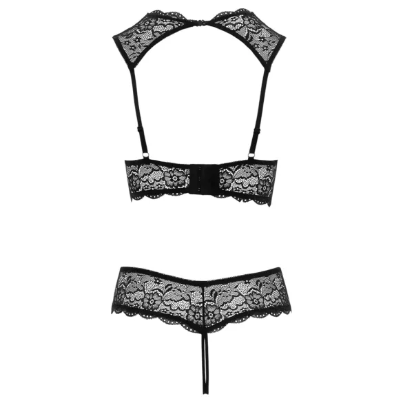 Cottelli - set lenjerie cu sutien deschis - negru