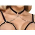 Abierta Fina - tanga deschisă și corset (negru)