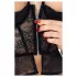 Abierta Fina - tanga deschisă și corset (negru)