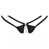 Abierta Fina - tanga deschisă și corset (negru)