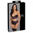 Cottelli Bondage - set sutien și cătușe pentru brațe (negru-mov) - M