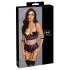 Set Bondage Cottelli - Sutien și cătușe (negru-lila) - XL