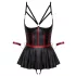 Cottelli Bondage - set lucios și cătușe pentru brațe (negru)