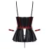 Cottelli Bondage - set lucios și cătușe pentru brațe (negru)