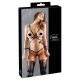 Cottelli Bondage - ham de corp bikini strălucitor (negru)
