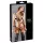 Cottelli Bondage - ham de corp bikini decorativ lucios - negru - L