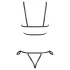 Cottelli Bondage - ham de corp bikini decorativ lucios - negru - L