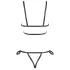 Cottelli Bondage - ham de corp bikini decorativ lucios - negru - XL
