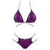 Obsessive Balitta - bikini lucios cu guler (mov) - M