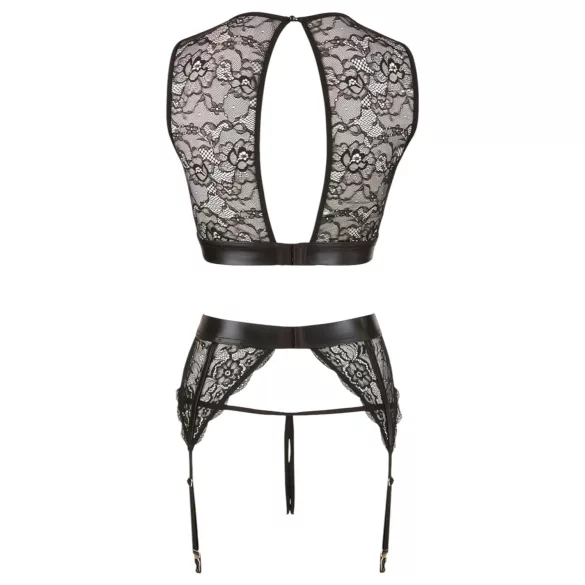 Cottelli Bondage - set lenjerie sexy cu dantelă 4 piese - M