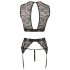 Cottelli Bondage - lenjerie dantelată (set 4 piese) - M